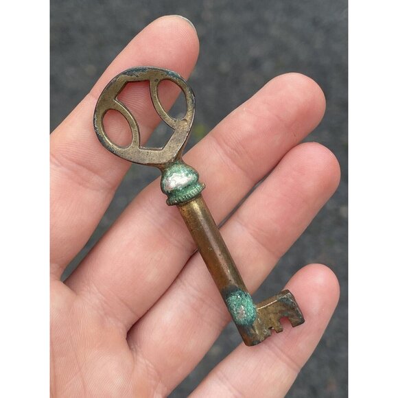 Antique - Vintage 20th C. Brunswick Phonograph Skeleton Barrel Key Collectible - Picture 6 of 9